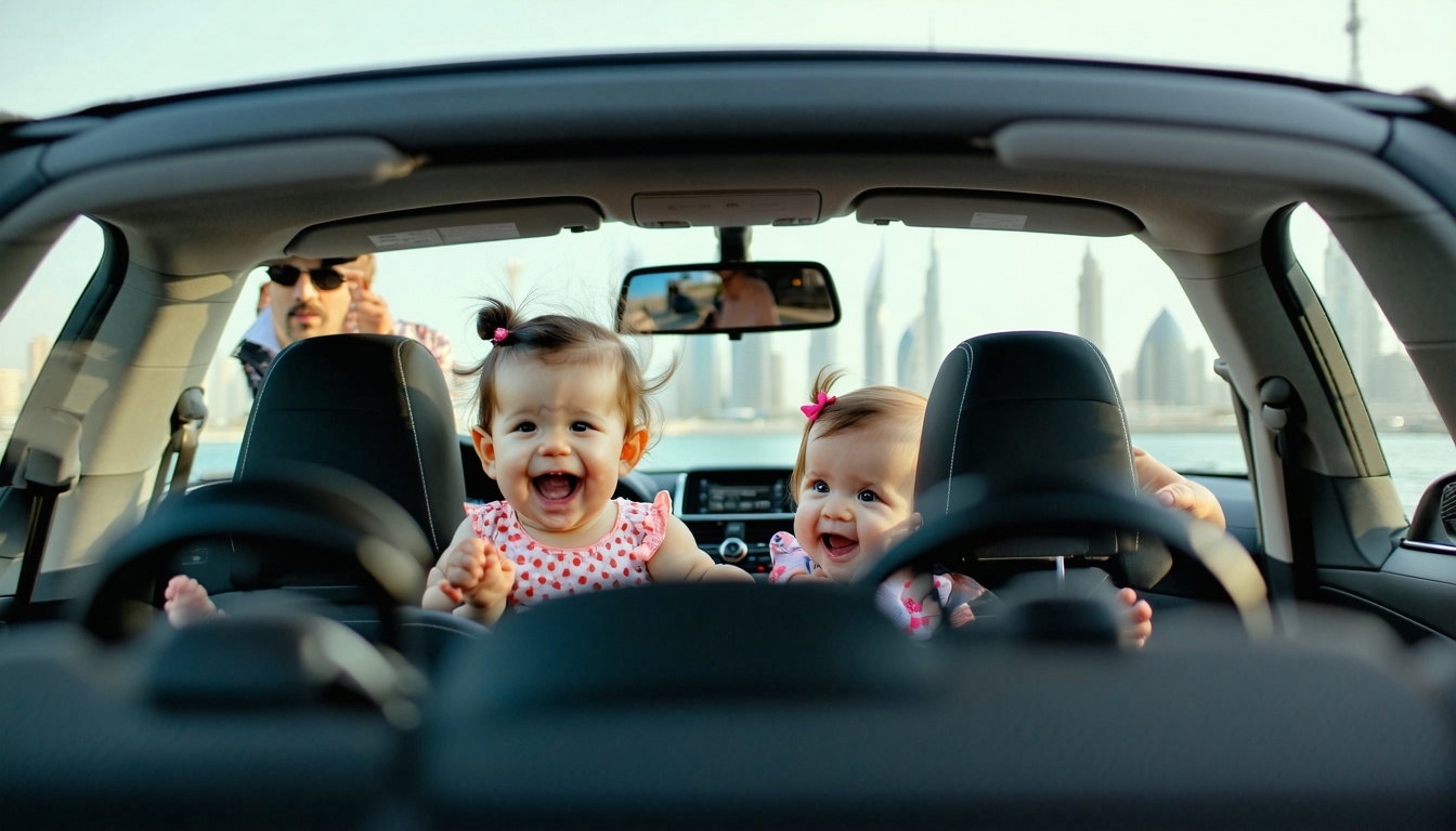 Family enjoying a smooth drive in Dubai